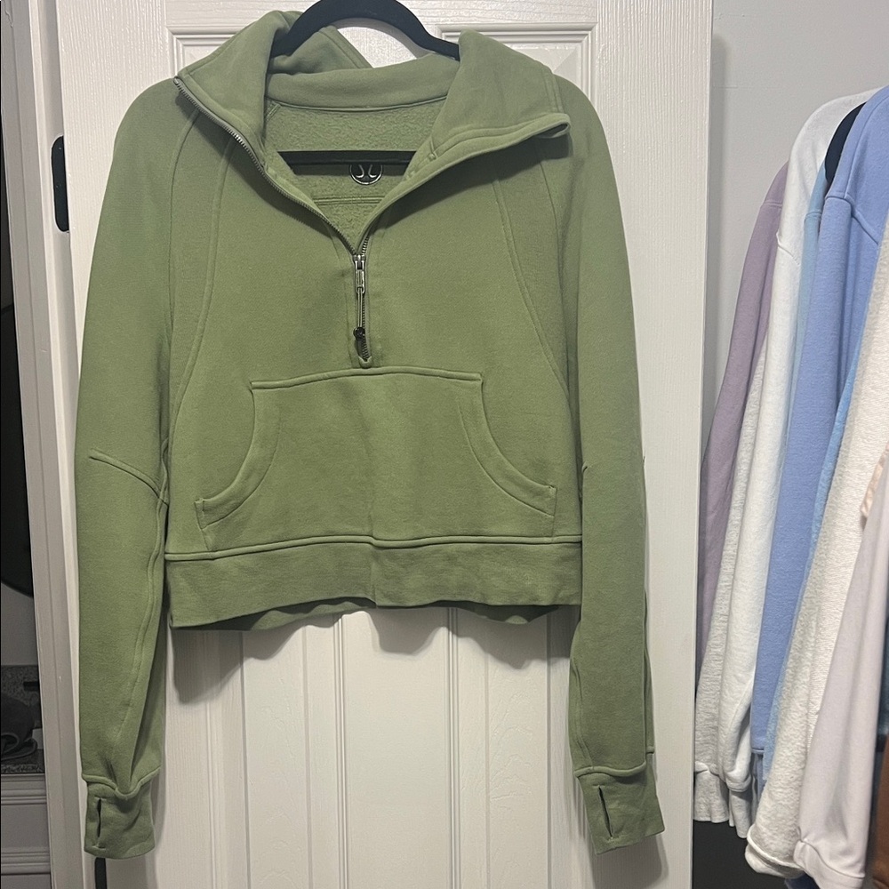 Lululemon Athletica Olive Half-Zip Hoodie